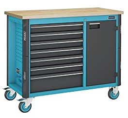 HAZET Établi Mobile (avec Tablette intermédiaire réglable en 9 Positions, Porte Fixe) 179NW-7