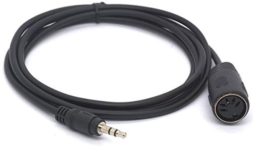 3.5mm 5 Pin Din MIDI Cable, 5-Pin DIN Plug Female to 3.5 (1/8in) TRS Stereo Male Jack Converter Cable for MIDI Keyboard IK Multimedia (1.5 meter)