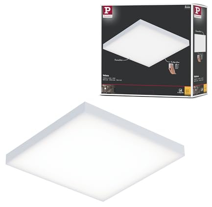 Paulmann 79820 LED Panel Velora eckig incl. 1x12 Watt 3-Step-Dim dimmbar Deckenlampe Weiß matt Lichtpanel Metall Deckenlicht 3000 K