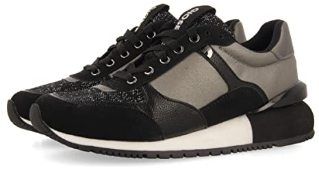 Sneakers Monocolor Plomo con Base de Nylon y Piso de Media cuña para Mujer ebenau