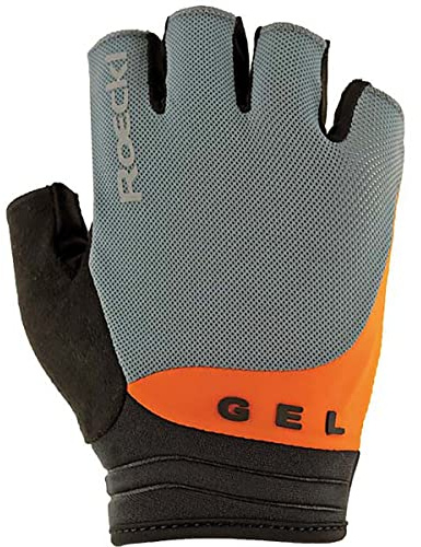 Roeckl Sports Fahrradhandschuh ITAMOS 2, High Performance Handschuh, Grau/Orange 10