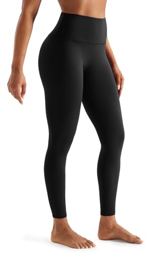 PERSIT Women's Gym Leggings - Tummy Control, High Waisted Compression Black Running Workout Sports Leggings Yoga Pants for Women - 28 Inches Black S