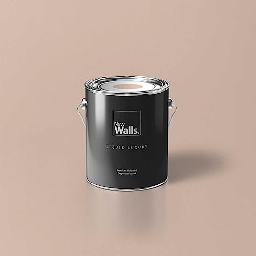 New Walls Premium Wandfarbe Beige, Sand Liquid Luxury Dispersionsfarbe für Innenräume – 2,5 L