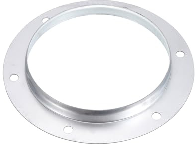 PATIKIL 6 Kanalanschluss Flansch 2 Packung Metall Gerade Rohrleitung Abluft Flansch Kanal Montage Platte für Heizung Kühlung Lüftung HVAC System Verzinkter Stahl