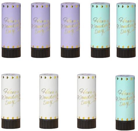 9 Pieces Confetti Salute Cannons, Confetti Cannons Biodegradable, Wedding Confetti Cannons, Mini Handheld Fireworks Cannons, Graduation Celebration Fireworks Cannons