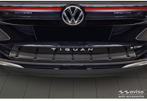 Avisa Edelstahl Heckstoßstangenschutz STRONG EDITION passgenau | kompatibel mit Volkswagen Tiguan III (CT1) 2024- - Schwarz