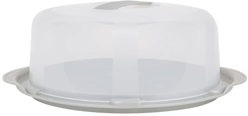 STORM TRADING GROUP Round Plastic Clear Cake Box With Carry Handle & Lid Transparent Packaging For Desserts, Cakes & Pies
