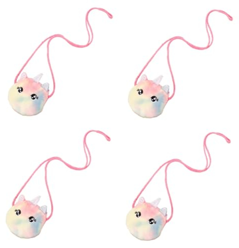 WRITWAA 4stücke Einhorn Umhängetasche Für Mädchen Stylischer Plüsch-beutel Mit Einzigartigem Design Als Geldbörse Oder Aufbewahrungstasche Für Für Partys Und