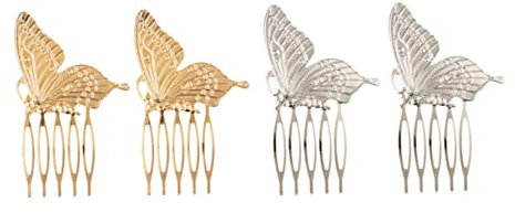 Baluue 4stücke Schmetterlings-haarklammern Zarte Haarnadeln Schmetterlingsform Kopfschmuck Für Damen Alltag Und Partys