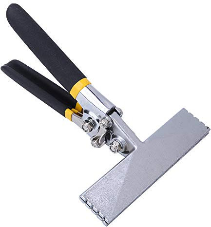 6in Seaming Pliers, Double Dip Grip, Forged Head, Heavy Duty All,Steel, Easily Bending Hand Tool, Suitable with Metal and Plastic Plates