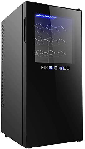 IUBGFTO Compresor de 36 Botellas Enfriador de Vino Refrigerador Independiente Funcionamiento silencioso Refrigeradores para Vino Bodega Pantalla táctil Digital Puerta de Vidrio de Doble Capa