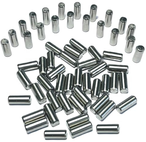 ZDingTech 60 perni di tassello in metallo da 4 mm x 10 mm, M4 da 4 mm, per mensole, mensole di supporto, asta in metallo da 4 mm x 10 mm. Pioli in acciaio inox 304 per letto a castello