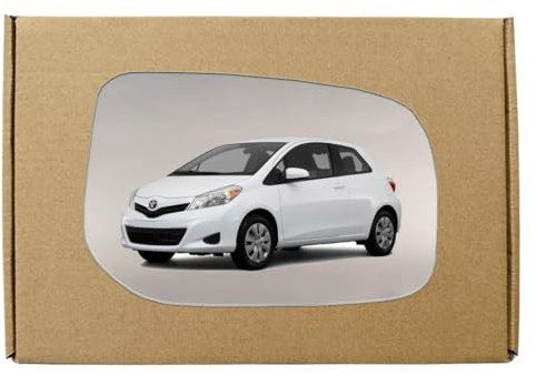 GAPlus Wing Mirror Glass Right Compatible with Toyota Yaris 2005-2011 STICK-ON Driver Off Side