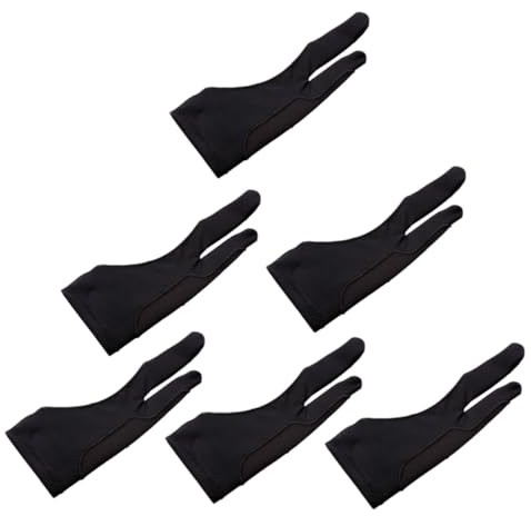 Beaupretty 6pcs Two Finger Gloves for Men Comfortable Left Right Hand Gloves for Digital Art Painting Drawing