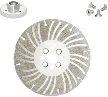 Angle Grinding Wheel - Electroplated Diamond - 4 1/2 /5/6 PLUS+, High Strength Diamond Cutting Wheel Blade for Metal, Steel, Concrete, Stone, Tile, Wet/Dry Use (Grey, 12.5cm, 1.0, 1)