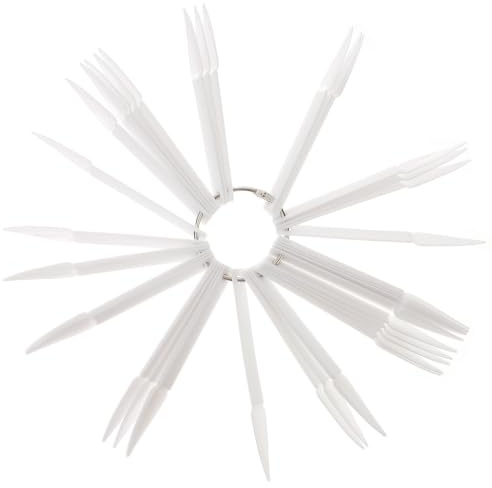 NUOBESTY 150 Pièces Palette Éventail pour Ongles en PC Blanc, Facile à Peindre, pour Usage Personnel à Domicile en Nail Art Gel Vernis à Ongles