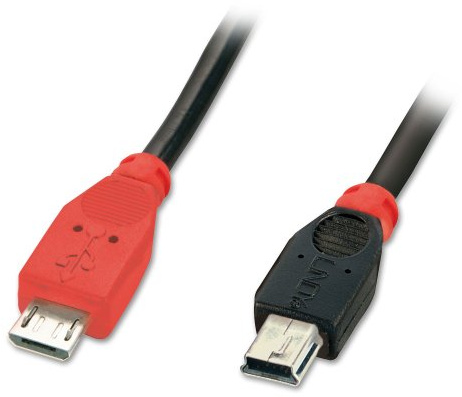 Lindy Câble USB Micro-B/Mini-B OTG, 1m