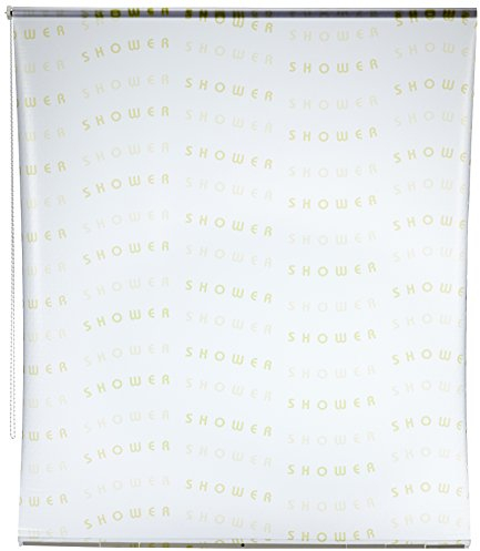 ECO-DuR 4024879004330 Ersatzvorhang Kassetten Duschrollo Seitenzug 134cm - Shower lemon