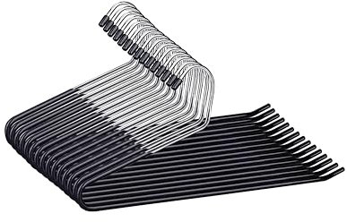 HLC Grucce per Pantaloni, 15 Pezzi Salvaspazio Grucce Appendiabiti Pantaloni in Acciaio Inox Antiscivolo Multifunzione per Pantaloni Sciarpe, Jeans, Vestiti，33x7cm