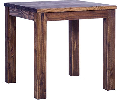 Esstisch Rio Classico 80x80 cm Eiche antik Holz Pinie Massivholz Esszimmertisch Echtholz ausziehbar vorgerichtet für Ansteckplatten Brasilmöbel