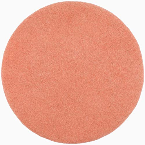 myfelt Flache Filz Sitzauflage, Filz Stuhlauflage - Lea - rund, Ø 36 cm, Lachsfarben