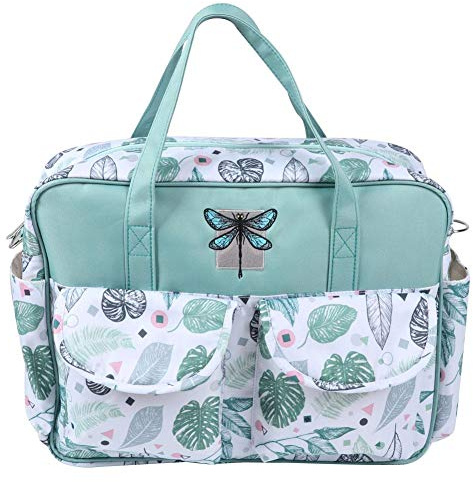Zerodis Große Kapazität Handtasche multifunktionale wasserdichte Reise Umhängetasche Stilvolle große geräumige Babywindel Wickeltasche für Mama(B)