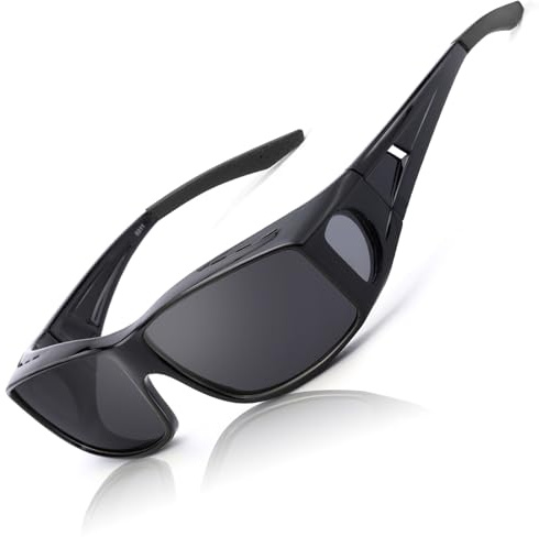 LVIOE Unisex Polarisiert Überzieh-Sonnenbrille | Fit Over Brille für Brillenträger UVA UVB Schutz