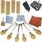 Fycooler Wood Carving Tools Set,20Pcs Wood Carving Tools Kit with Engraving Wood Carving Knives,Chisels,Sharpening Stone,Brushes,Basswood Blocks for Carving Home DIY Sculpture Woodworking Art Craft