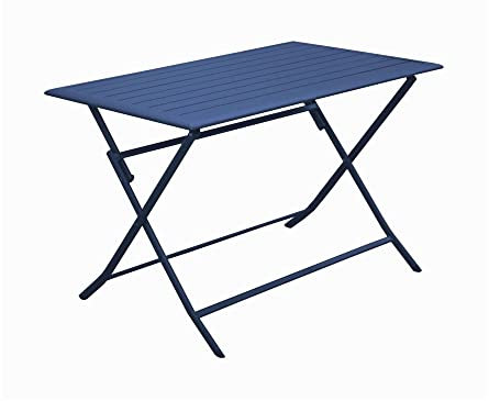 Proloisirs Lorita - Mesa rectangular (110 x 71 x 70 cm), color azul