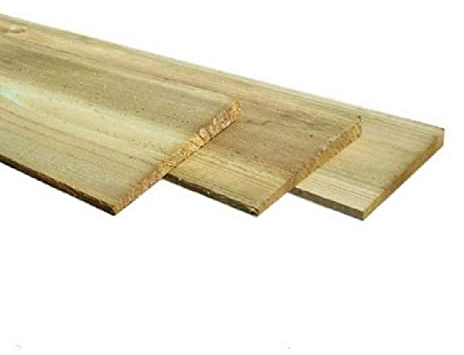 Pressure Treated Tanalised Green 6ft Feather Edge Boards (125mm x 11mm x 1.83m) 6ft - Garden Fencing Feather Edge Boards - Heavy Duty Close Boards (100)