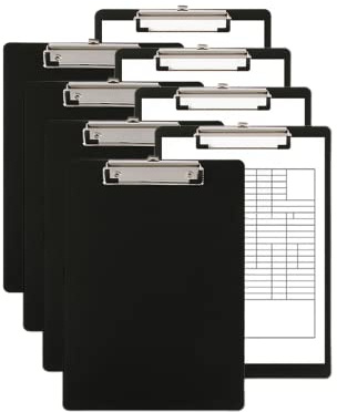 Clipboard Black,Clip Boards Set of 8,Clip Board with Low Profile Clip,A4 Letter Size Drawing Board Sketching Tool,12.5 x 8.75Hanging File Folders Plastic Folder for Nurses,Students,Office,Women