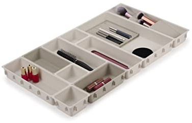 Joseph Joseph - Ensemble modulaire de 12 tiroirs de maquillage et de beauté, boîtes de rangement séparateurs pour le maquillage, les produits de beauté, les cosmétiques et les accessoires de coiffure