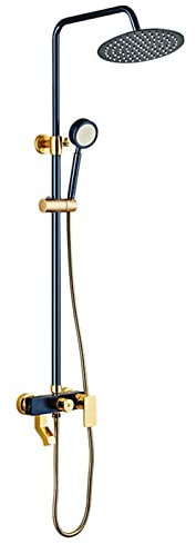 XHALERY Regenduschkopf mit Handbrause, Luxus-Duscharmatur-Kombination, inklusive Wandhalterung/Schlauch, 3-Wege-Wasserumlenker-Halterung