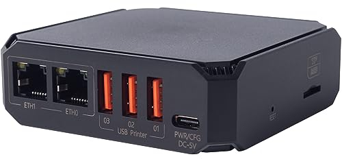 LOYALTY-SECU Wireless WiFi Blue-TH Network Print Server with 3 USB Ports, Supporting Three Different Network Segments