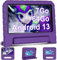 AOCWEI Tablette pour Enfants Android 13 Tablettes 7 Pouces HD avec 7Go + 64Go (TF 512Go) Quad-Core | WiFi 6 | Dual Cameras | Parental Control | Bluetooth 5.0 | Couverture Protectrice, Violet