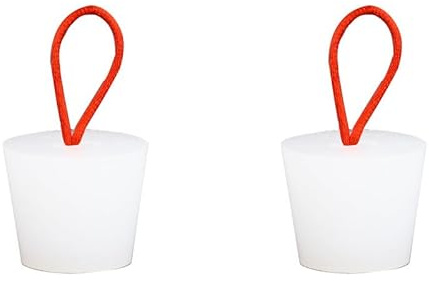 2 tapones cónicos de goma, tapones de agujero redondo de 46 mm x 37 mm x 30 mm, tapones de goma blanca, tapas de extremo de inserción con asa para muebles de frascos de botellas