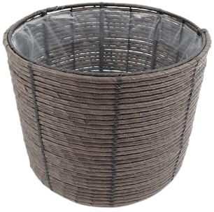 CB Home & Style Pflanztopf Rattan mit Folie Pflanzkübel Blumentopf Blumenkübel (Braun, 30x30x25cm)