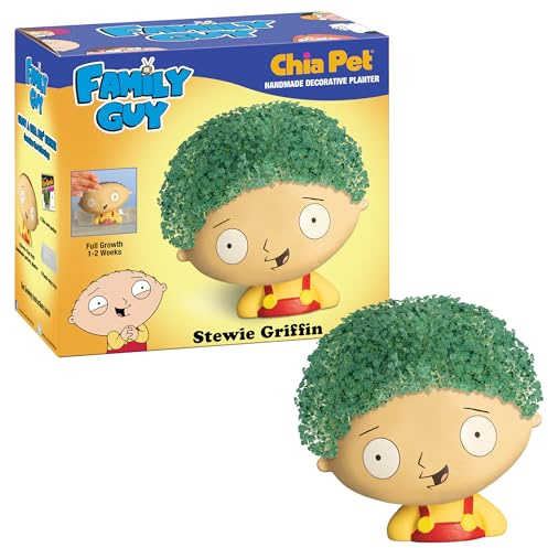 Chia Pet Family Guy – Stewie Griffin mit Samenpackung, dekorativer Keramik-Pflanzgefäß, einfach zu tun und Spaß zu wachsen, tolles Geschenk, perfekt für jeden Anlass
