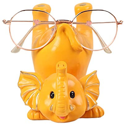Elefanten-Figuren, Brillenhalter, Kunstharz, Tierstatuen, Brillen-Display-Ständer, Schreibtisch-Ornament, Heimdekoration