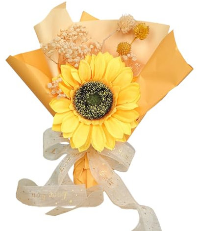 Tomotato Konservierter Blumenstrauß, künstlicher Blumenstrauß, echte rosa Rosensträuße, Hochzeit, Brautstrauß, handgehaltener Blumen-Hochzeitsstrauß für Mutter, Valentinstag,Party,Hochzeit (2#)