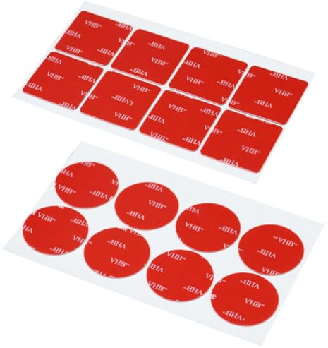 LAKJUOZ 16 Piezas Adhesivo Doble Cara,Adhesivo De Montaje De Dash Cam Almohadillas Adhesivo Doble Cara Extrafuerte Salpicadero Coche, Impermeable,Resistente Al Calor,Cuadrados Redondos