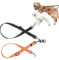 Doppelleine für 2 Hunde, 360° Drehbare Hundeleine für Zwei Hunde, Hundeleine für 2 Hunde, für Kleine Mittelgroße und Große Hunde Welpen Lauftraining(Color:Schwarz+Orange)