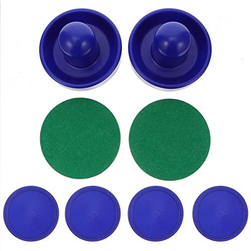 Yardwe Airhockey Puck Und Schlägerset 76mm Aus Abs Kunststoff Kleiner Airhockey Ersatzteile Mit Grünem Filz Zubehör Für Familie Und Freizeit