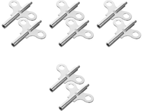 DOITOOL 4 Sätze Antike Uhrfeder Kuckucksuhr Anschlüsse Wanduhr-kit Uhrwerk Uhrenwerkzeug-Set Uhr Reparatur Werkzeug Set Aufzugschlüsselaustausch Uhr Schlüssel Reparieren Stahl 2 Stück * 4