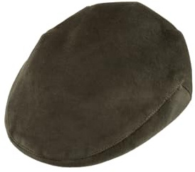 Rydale Moleskin Flat Cap 100% Cotton UK Made Lined Cap Outdoor Olive Green
