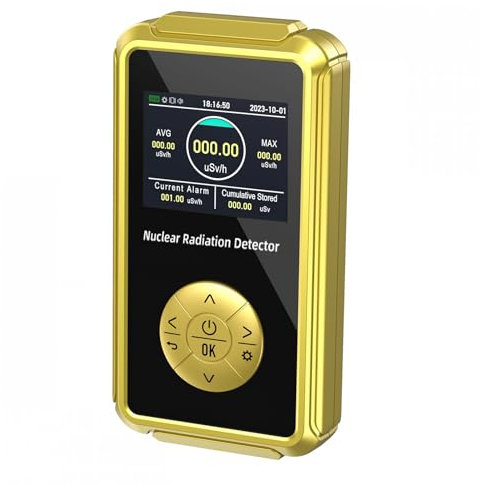 Geiger Counter Nuklearstrahlungsdetektor, Hohe Genauigkeit X Y B Strahl Dosimeter mit Alarm, Tragbarer Strahlungsmonitor für Heim-, Industrie- und Umweltsicherheit