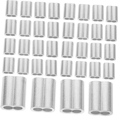 DIYEAH 50piezas Casquillo De Aluminio Para Crimpar Abrazadera De Aluminio Para Cable De Unidades De Casquillos De Engarce Para Extremo De Línea Trabajos De Cableado