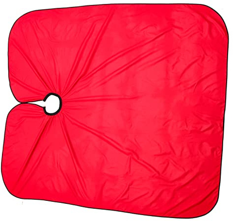 BESTYASH Capa de Corte de Peluquería de Tela Roja, Práctica para Salón y Barbería, Adecuado para Cortar Cabello y Estilismo Profesional