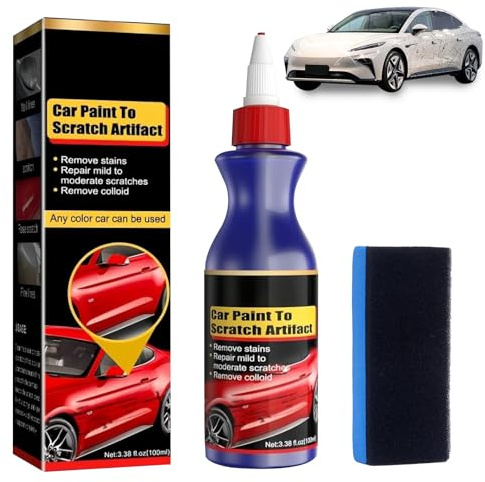 Vibbang Quita Arañazos Coche, Reparador Arañazos Profundos Coche, Crema Reparadora de Arañazos Modelo Coche, Crema Reparadora de Arañazos para Limpieza de Eliminación de Rayones de Pintura (B)