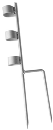 Baoblaze Supporto per Ombrellone in Metallo con Due Forchette, Picchetto da Terra per Giardino, L